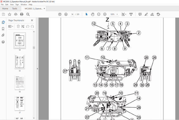 Maeda MC 285C-2 Mini Crawler Crane Operation Manual SN P00976 and up – PDF DOWNLOAD