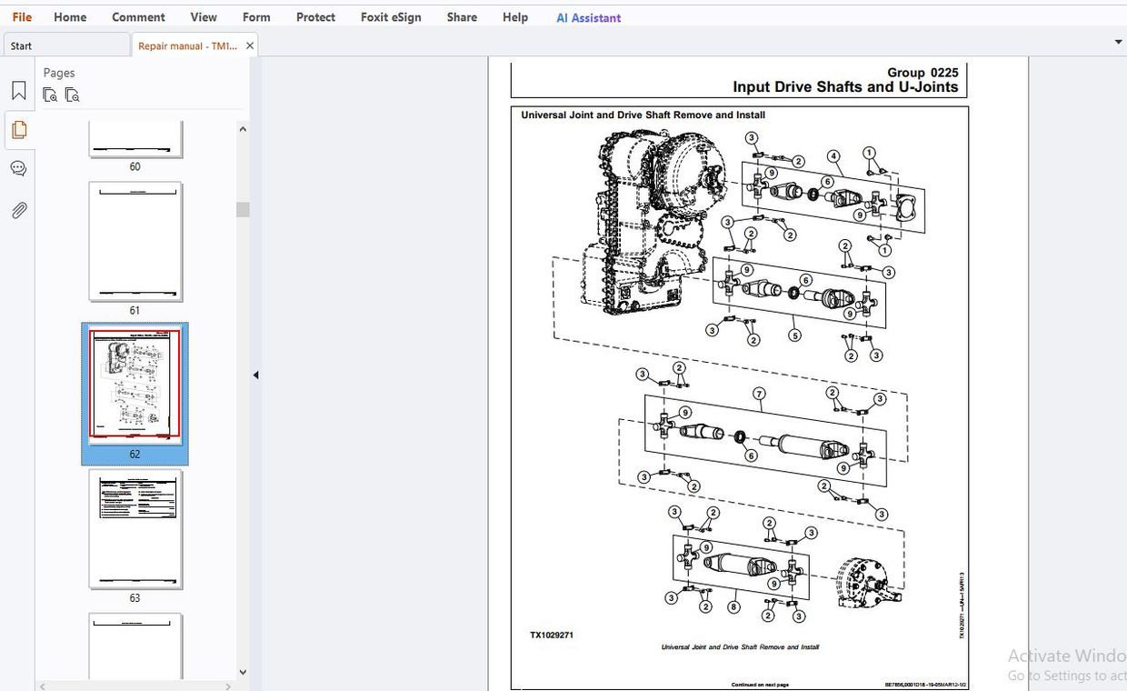 John Deere 544K 4WD Loader Engine 6068HDW84 (iT4) Repair Technical ...