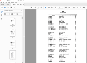 Sakai Vibrating Roller TW354 ENGINE KUBOTA D1703-M-DI PARTS CATALOGUE MANUAL