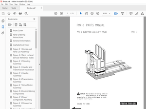 BT Forklift PMX-1 Electric Pallet Truck Parts Manual - PDF DOWNLOAD
