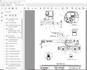 Terex Crane RT230 Tier 3 Export &amp; RT230 Tier 4i Parts Manual 12261-318 – PDF DOWNLOAD