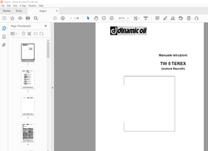 Dinamic Oil TW 5 TEREX (motore Rexroth) Manuale istruzioni – PDF DOWNLOAD