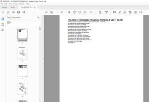 Tadano Crane TM-Z600 31102000022A FRAME/SL,3 SECT.BOOM Parts Manual - PDF DOWNLOAD