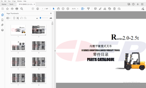 EP R SERIES 2.0-2.5t COUNTERBALANCED FORKLIFT TRUCK PARTS MANUAL – PDF DOWNLOAD
