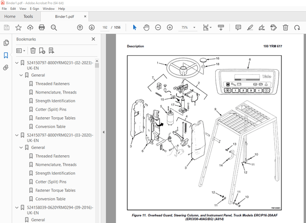 Yale Forklift C814 (ERC030-040AH) Service Manual – PDF DOWNLOAD