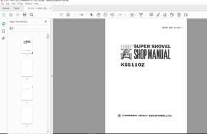 Kawasaki KSS110Z Super Shovel Loader Shop Manual - PDF DOWNLOAD