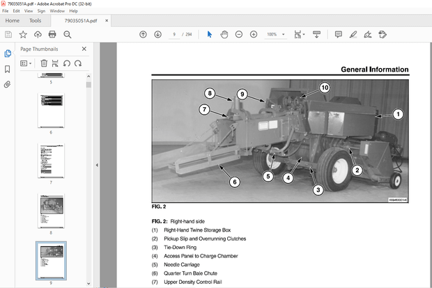 AGCO NA 1841 Small Square Baler Service Manual – PDF DOWNLOAD