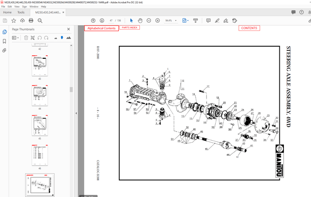 Manitou Crane M24 304050 CP-PS MAST PARTS MANUAL – PDF DOWNLOAD