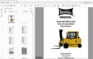 Drexel R60 CBD Forklift Clean Burning Diesel Parts Manual – PDF DOWNLOAD