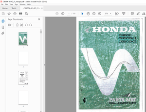 Honda CB500 CB500K1 CB500K2 Parts List Manual - PDF DOWNLOAD