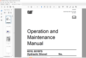 Cat 6018, 6018FS Hydraulic Shovel Operation and Maintenance Manual BI015693 – PDF DOWNLOAD