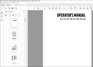 Volvo Penta D1-13, D1-20, D1-30, D2-40 Operator’s Manual 72720772 PDF
