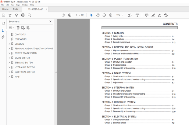 Hyundai Forklift 15BT-9 18BT-9 20BT-9 Service Manual – PDF DOWNLOAD