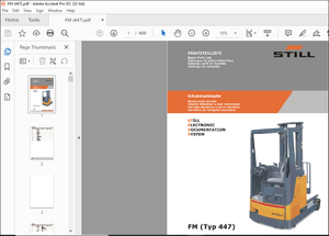 Still FM (Typ 447) Spare Parts List Manual 8054740 – PDF DOWNLOAD