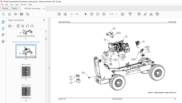Xtreme Telehandler XR1642 Forklift Parts Manual – PDF DOWNLOAD