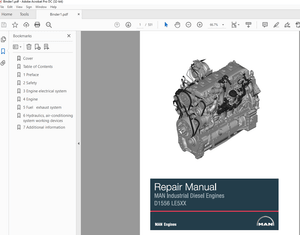 Fendt NA MAN Industrial Diesel Engine D1556 LE5XX Repair Manual - PDF DOWNOAD