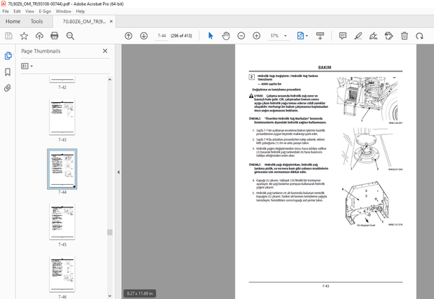 KCM 70Z680Z6 Wheel Loader SN70C7-0101 &amp; 80C7-0101 Parts Manual PN 93108-00744 - PDF DOWNLOAD