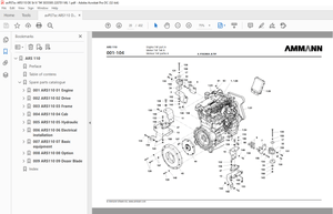 Ammann ARS 110 Single Drum Roller Parts Catalogue Manual 3035595 - PDF
