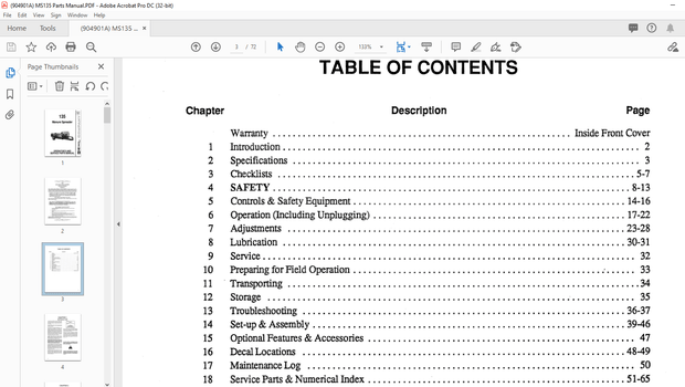 Gehl 135 Manure Spreader Operator’s &amp; Service Parts Manual 904901 – PDF DOWNLOAD