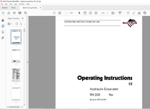 CAT Bucyrus RH 200 Hydraulic Excavator Operating Instructions Manual BI651525 – PDF DOWNLOAD