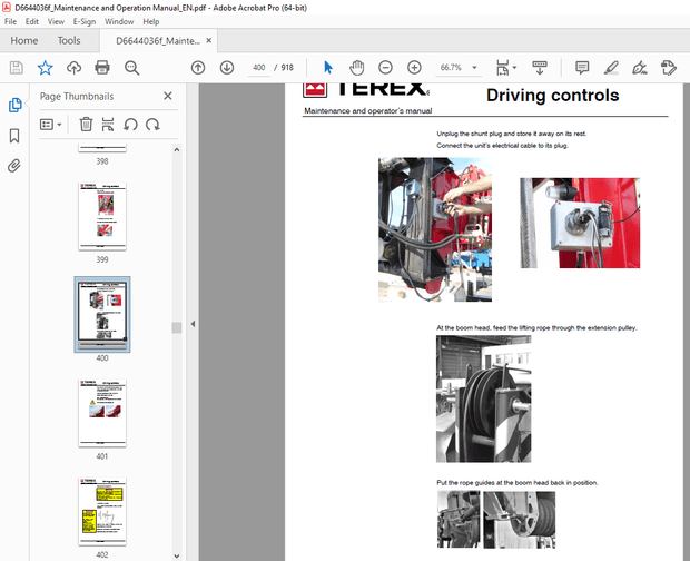 Terex Crane TC60-TC60L MAINTENANCE &amp; OPERATOR’S MANUAL – PDF DOWNLOAD