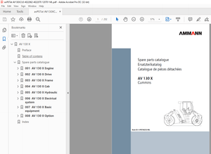 Ammann AV 130 X Tandem Roller Parts Manual 4022063 PDF