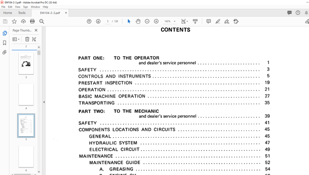 Hitachi Hydraulic Excavator UH033 Operation Manual(EM104-2-3) – PDF DOWNLOAD