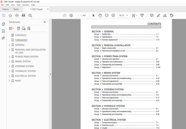 Hyundai 110/130/160D-7A Diesel Forklifts Trucks Service Manual 2023 – PDF DOWNLOAD