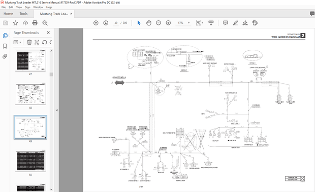 Mustang Track Loader MTL316 Service Manual (917339) – PDF DOWNLOAD