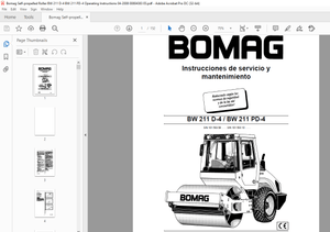 Bomag Rodillo Autopropulsado BW 211 D-4 BW 211 PD-4 Instrucciones de servicio manual – PDF DOWNLOAD 
