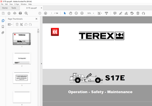 Terex S17E Dump Truck Operation Safety Maintenance Manual PN 15273732 - PDF DOWNLOAD 