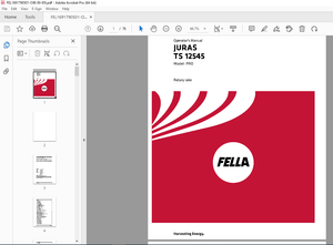 Fella Juras TS 12545 PRO Rotary Rake Operator’s Manual – PDF DOWNLOAD