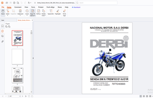Derbi Senda SM X-Trem 03 E1 &amp; E1R Parts Manual - PDF DOWNLOAD