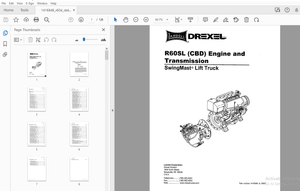 DREXEL R60SL (CBD) Engine &amp; Transmission SwingMast Lift Truck Parts Manual_1416848 – PDF DOWNLOAD