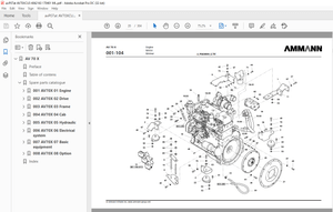 Ammann AV 70 X Tandem Roller Parts Manual SN 4062163 PDF