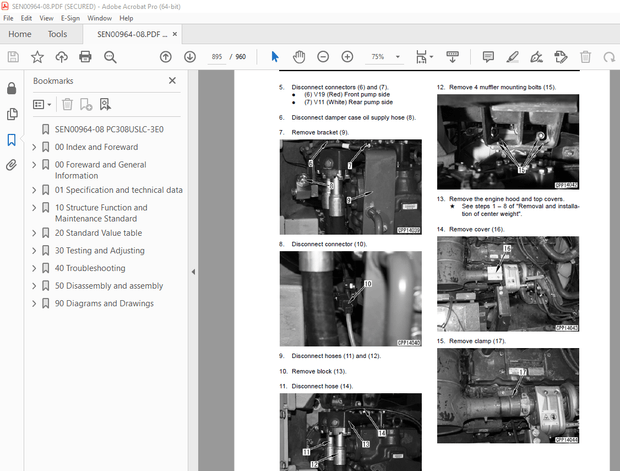 Komatsu PC308USLC-3E0 Hydraulic Excavator Service Repair Workshop Manual - PDF DOWNLOAD