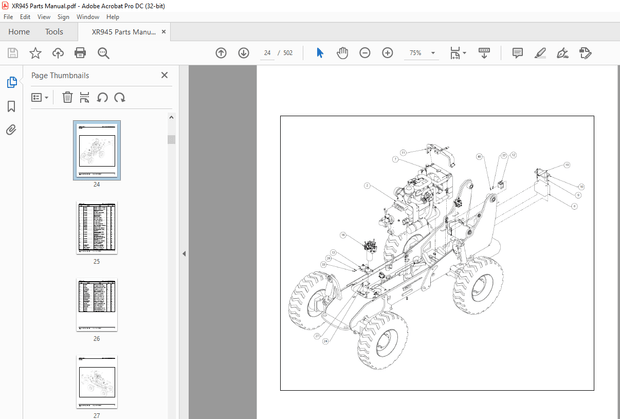 Xtreme Telehandler XR945 Forklift Parts Manual – PDF DOWNLOAD