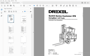 Drexel SwingMast Lift Truck SL44/4 Series Customer IPB Parts Manual 961951 - PDF DOWNLOAD