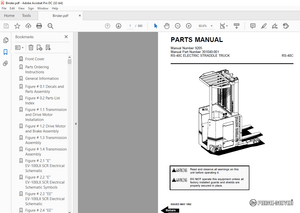 BT Prime-Mover Forklift RS-40C ELECTRIC STRADDLE TRUCK PARTS MANUAL 9205 – PDF DOWNLOAD