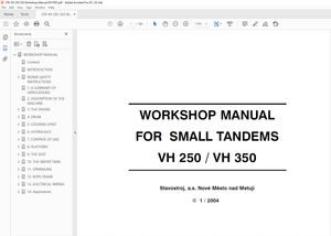 STA VH 250 / VH 350 SMALL TANDEMS WORKSHOP MANUAL – PDF DOWNLOAD