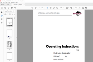 CAT Bucyrus RH 90C Hydraulic Excavator Operating Instructions Manual BI651534 – PDF DOWNLOAD
