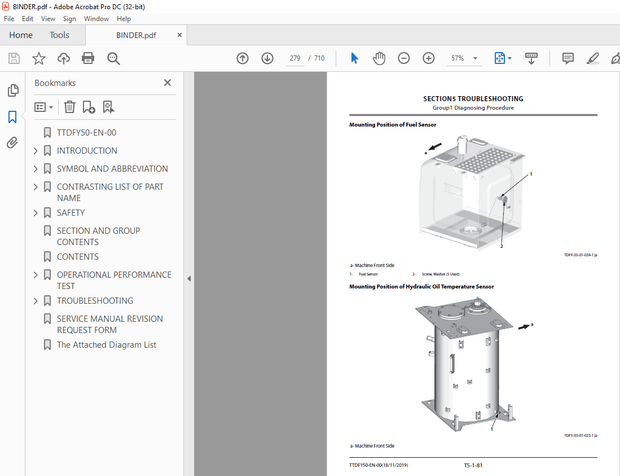 Hitachi ZX 250LC-7 250LCN-7 Hydraulic Excavator Troubleshooting Technical Manual PNTODFY50 - PDF DOW