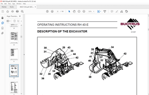CAT Bucyrus RH 40E Hydraulic Excavator Operating Instructions Manual BI651536 – PDF DOWNLOAD