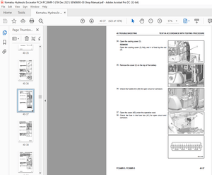 Komatsu PC24MR-5 PC26MR-5 Compact Hydraulic Excavator Shop Manual SEN06893-00 – PDF DOWNLOAD