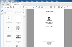John Deere 35C ZTS Excavator Parts Catalog Manual  PDF DOWNLOAD