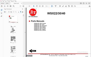 BT Prime Mover WSX22/30/40 Quality Parts Manual - PDF DOWNLOAD