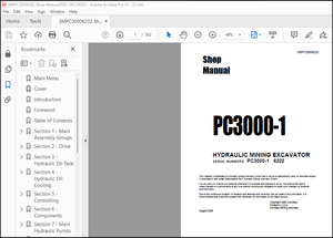Komatsu PC3000-1 Hydraulic Mining Excavator Shop Manual SMPC30006202 – PDF DOWNLOAD
