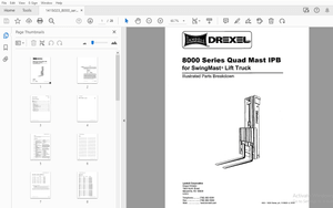 Drexel 8000 Series Quad Mast IPB SwingMast Lift Truck Parts Manual 1415023 – PDF DOWNLOAD