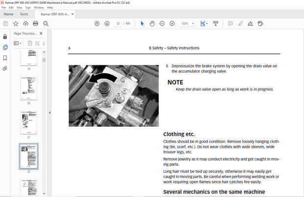 Kalmar ⁯DRF 400-450 Maintenance Manual UDRF01.04GB – PDF DOWNLOAD