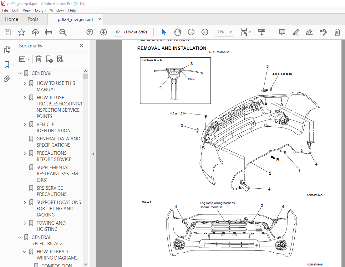 MITSUBISHI OUTLANDER WORKSHOP MANUAL PDF visual data 4